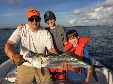 First cast and 2nd biggest Tarpon of the morning while fishing San Juan Bay Puerto Rico